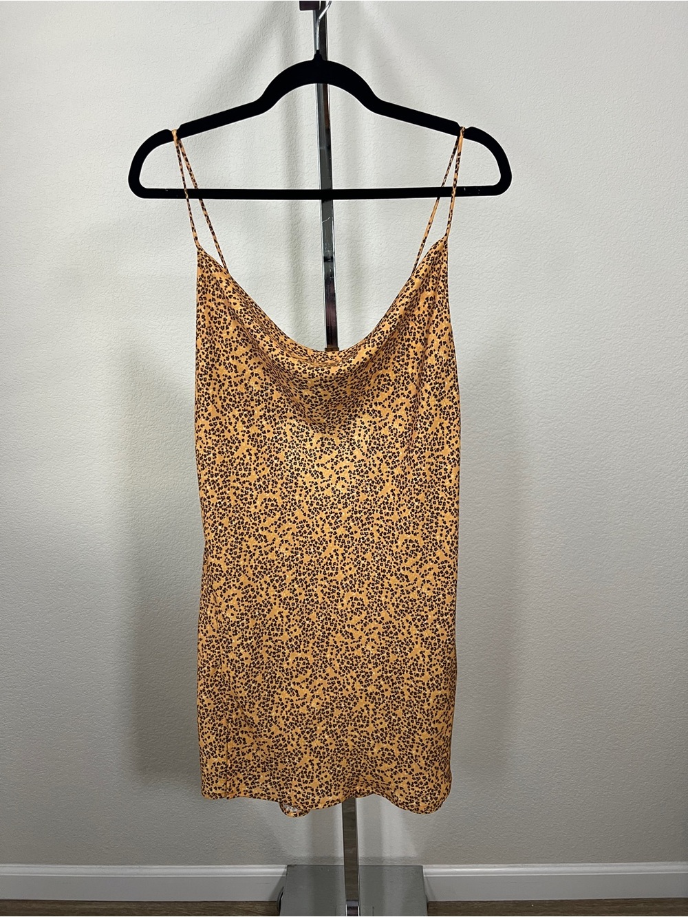 RESA Leopard Print Camisole Slip Mini Dress Going Out Miami Clubbing size Large